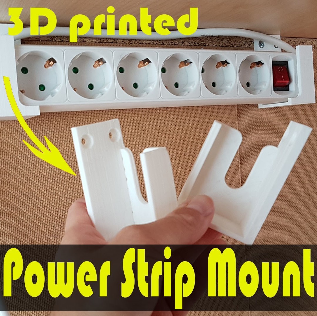 Free STL file Universal Power Strip Mount 🏢・Model to download and 3D
